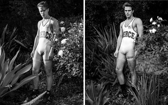 Este fotógrafo de celebridades retrata a modelos masculinos con décadas de diferencia (14 fotos)