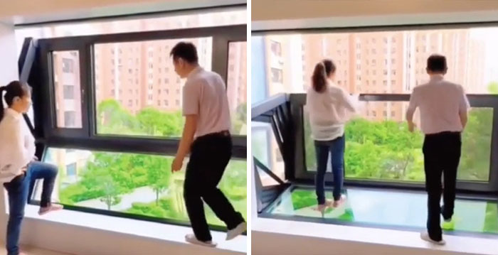 Una ventana que se transforma en un balcón