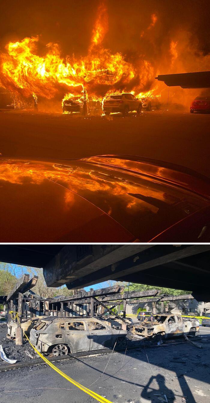 Anoche hubo un pequeño incendio en mi edificio de apartamentos