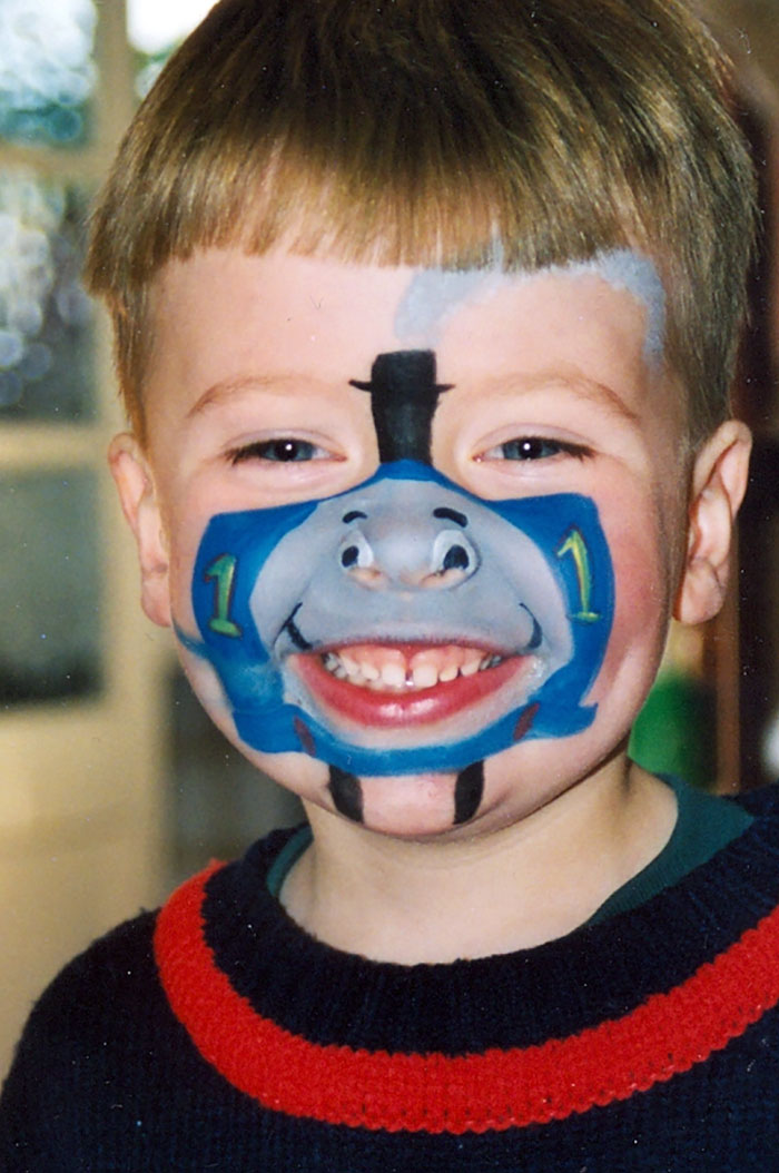 Una interesante pintura facial que me hicieron de niño