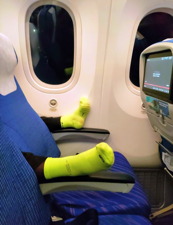 Al volver a mi asiento después de una pausa para ir al baño