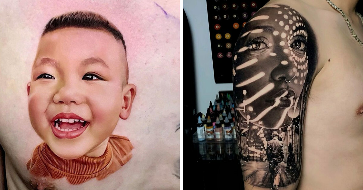30 Tatuajes hiperrealistas que parecen impresos en la piel