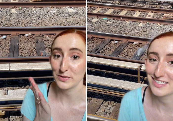 Hace tanto calor en Nueva York que estaba esperando el tren y las vías se prendieron