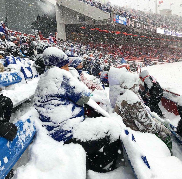 Muestra de la dedicación de los aficionados de los Buffalo Bills