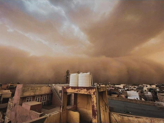 Tomé esta foto cuando la tormenta de arena estaba a punto de llegar