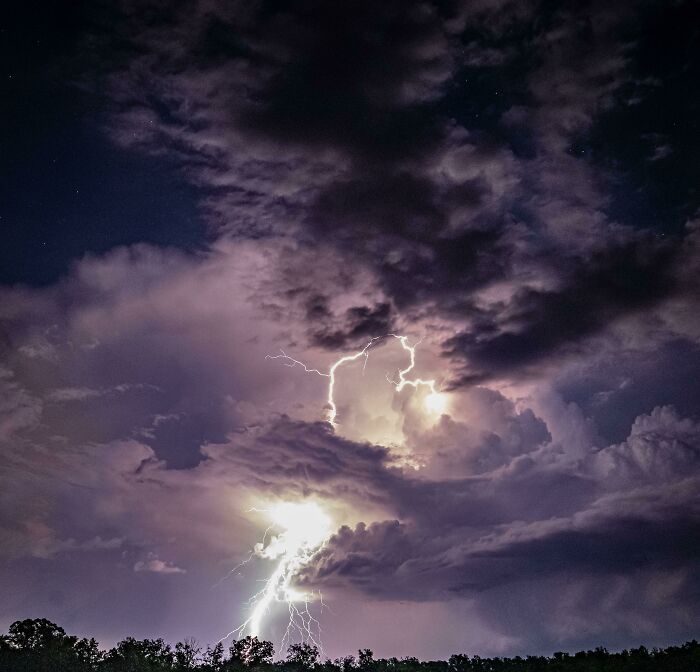 La parte trasera de una tormenta Powhatan, Virginia