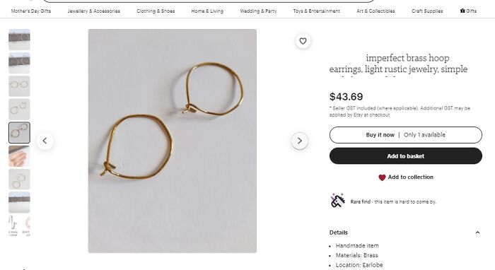 Los pendientes cuestan 43$ pero el tétanos es gratis