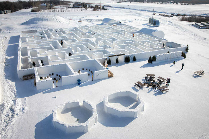 El mayor laberinto de nieve del mundo. Manitoba, Canadá