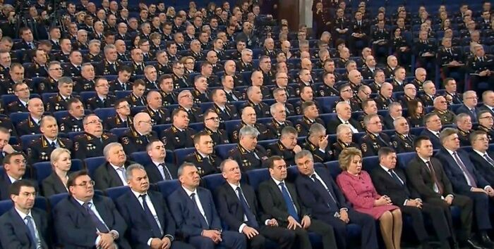 Una convención de la policía en Rusia