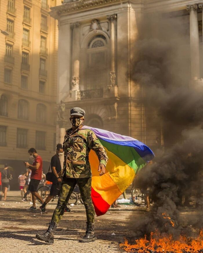 Protesta contra Bolsonaro en Río de Janeiro
