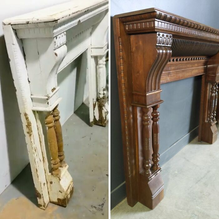 La restauración de una chimenea antigua