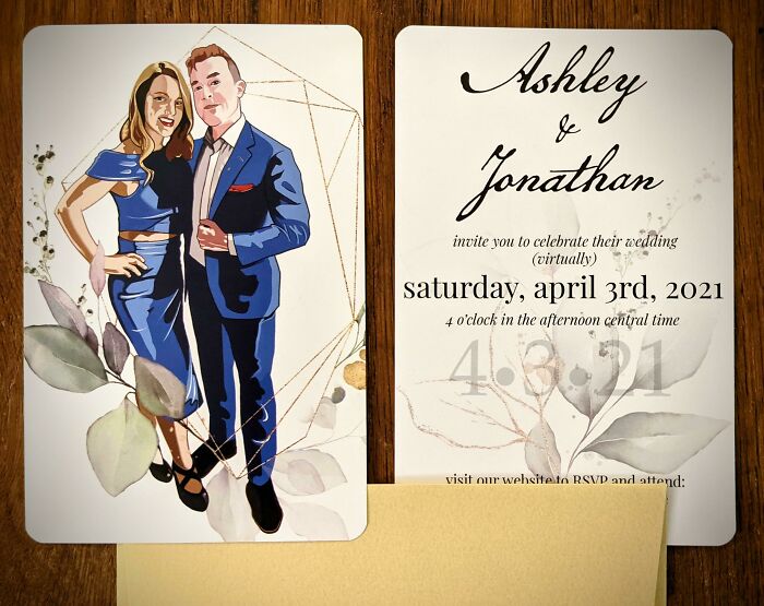 Enamorada de las invitaciones caseras que creó mi prometido artista