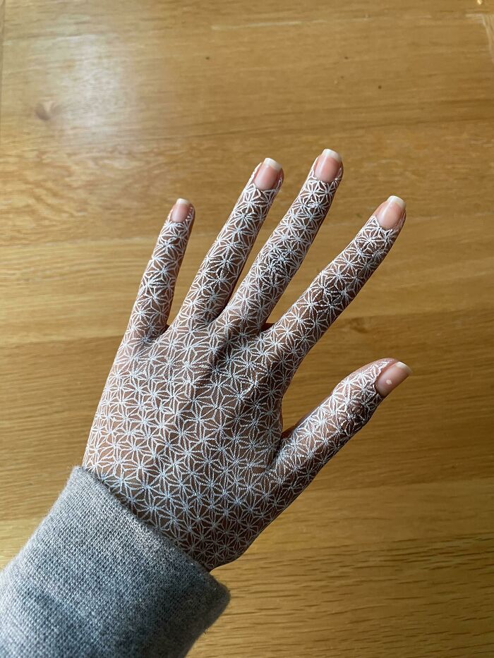 Dibujé un patrón en mi mano
