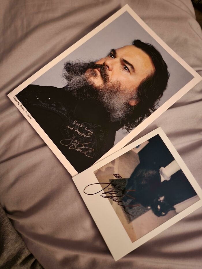 Jack Black firmó una foto de mi gato