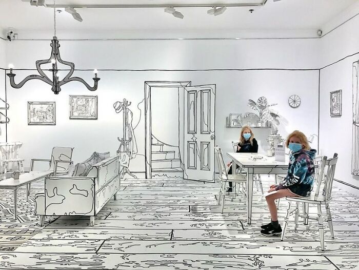 Esta artista pintó su casa para crear una ilusión 2D, y aquí hay 33 fotos de su trabajo