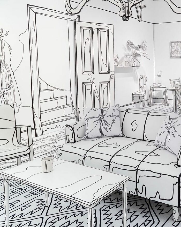 Esta artista pintó su casa para crear una ilusión 2D, y aquí hay 33 fotos de su trabajo