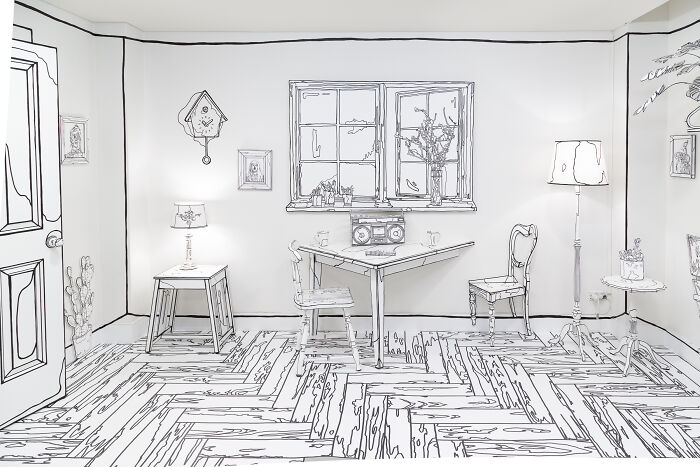 Esta artista pintó su casa para crear una ilusión 2D, y aquí hay 33 fotos de su trabajo