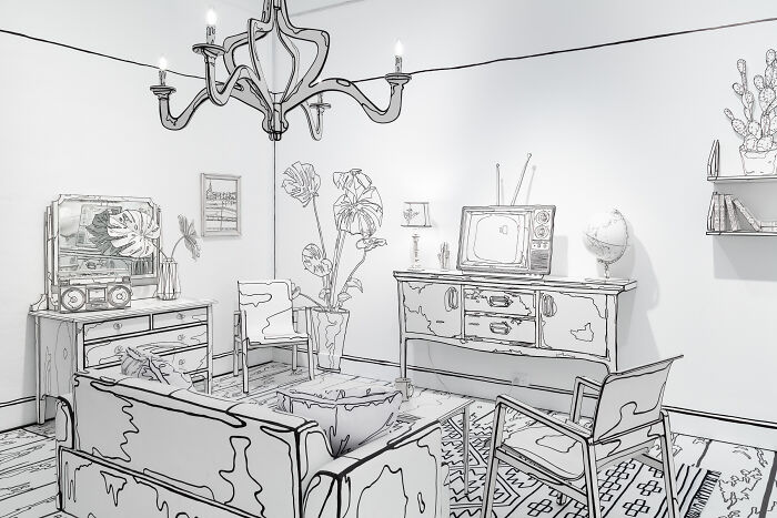 Esta artista pintó su casa para crear una ilusión 2D, y aquí hay 33 fotos de su trabajo