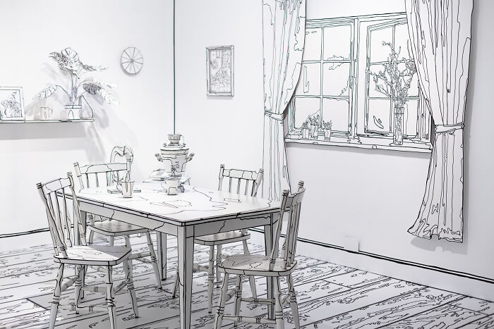 Esta artista pintó su casa para crear una ilusión 2D, y aquí hay 33 fotos de su trabajo