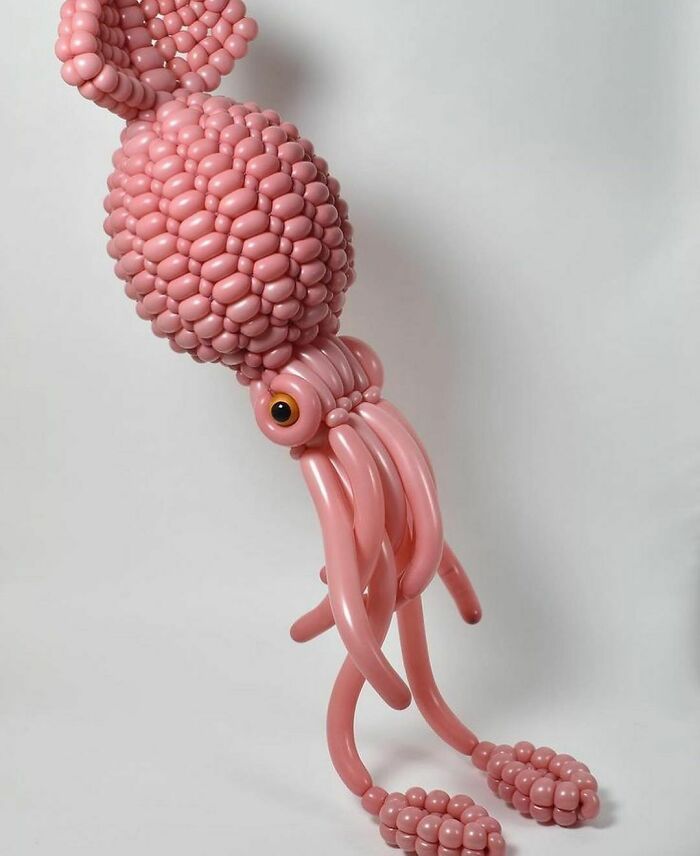 Escultura hecha con globos