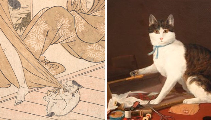 Los gatos destrozando cosas no son un problema moderno, como muestran estas 24 imágenes a través de la historia