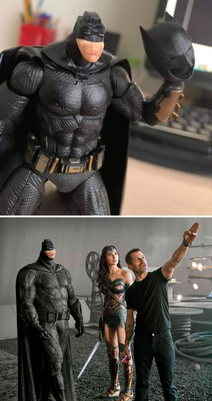 Esta figura de Batman sin máscara