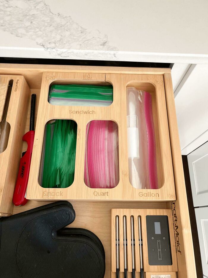 ¡Organizador de bolsas tipo Ziplock!