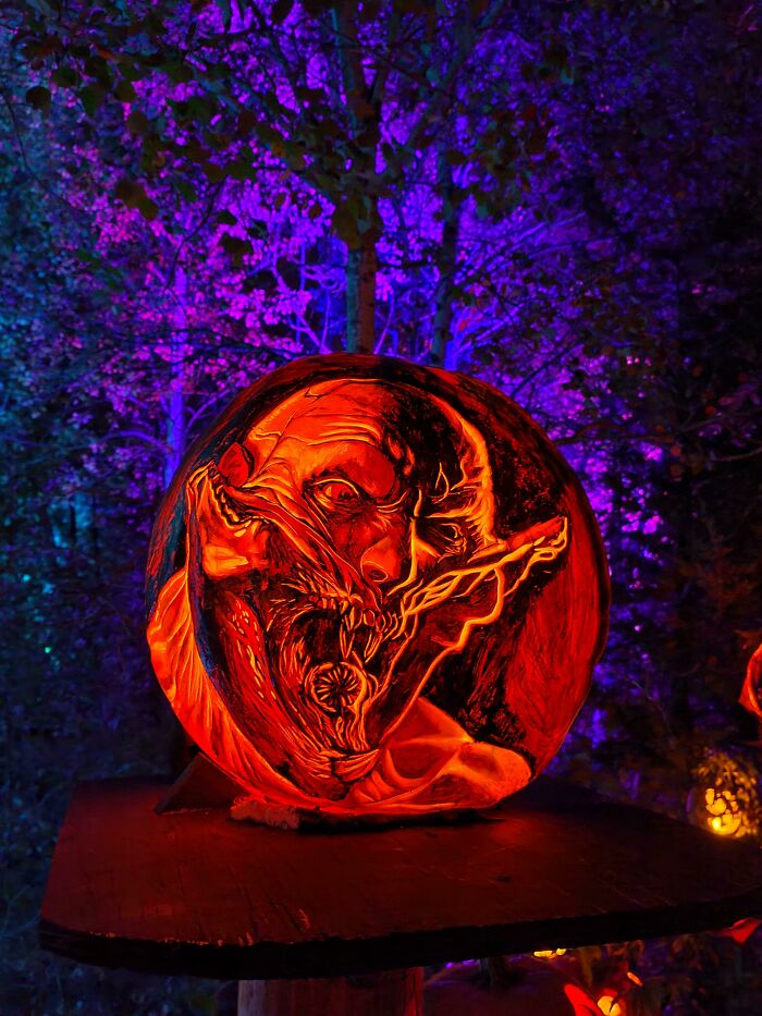 El nivel de detalle que los artistas ponen en la talla de miles de calabazas en el zoológico de Minnesota es increíble