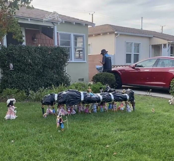 La decoración de Halloween de mi vecino