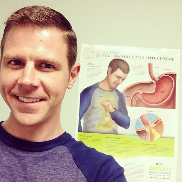 Selfie en la consulta del médico