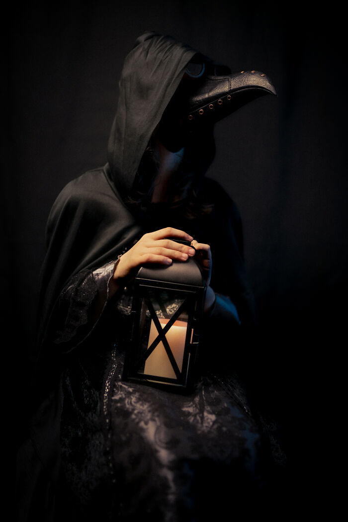 Disfraz de Halloween de mi hija: Médico de la peste