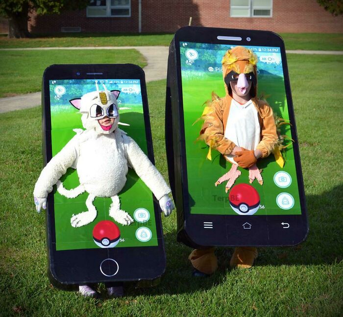 A mis hijos les encanta Pokemon Go, así que les hice disfraces de Halloween
