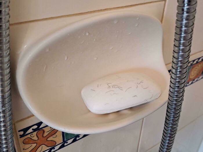 Pensé que era el único que usaba este jabón. O sea, quién hace esto