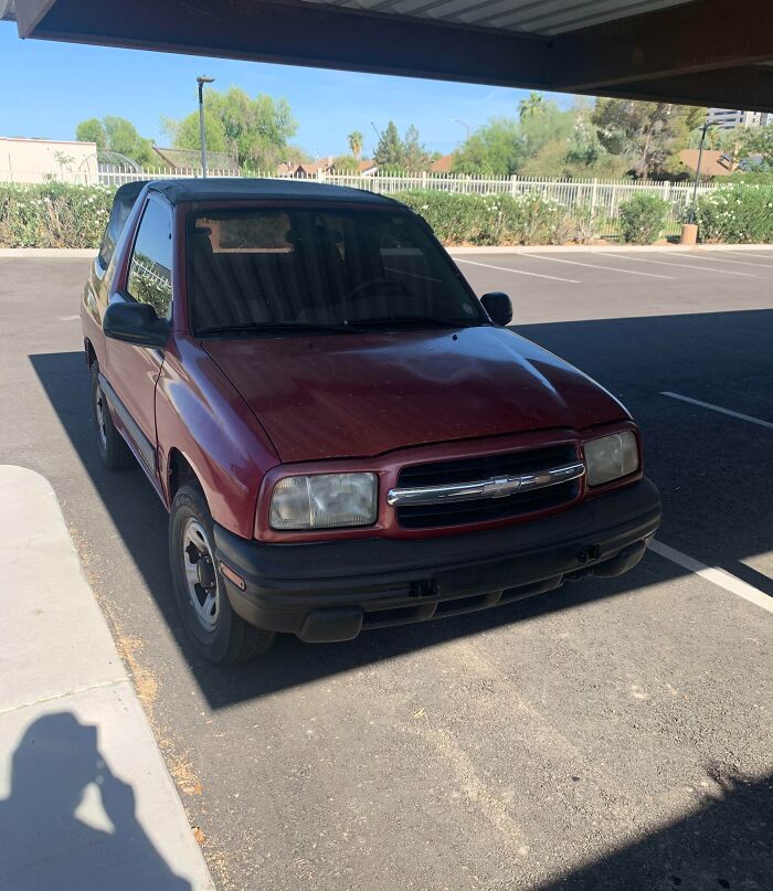 Esta mañana, estacioné mi auto de manera perfecta para que, por la tarde, siguiera cubierto al 100% por la sombra
