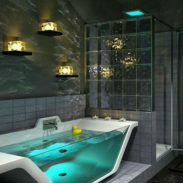 ¿Qué opinas de la bañera de cristal?
