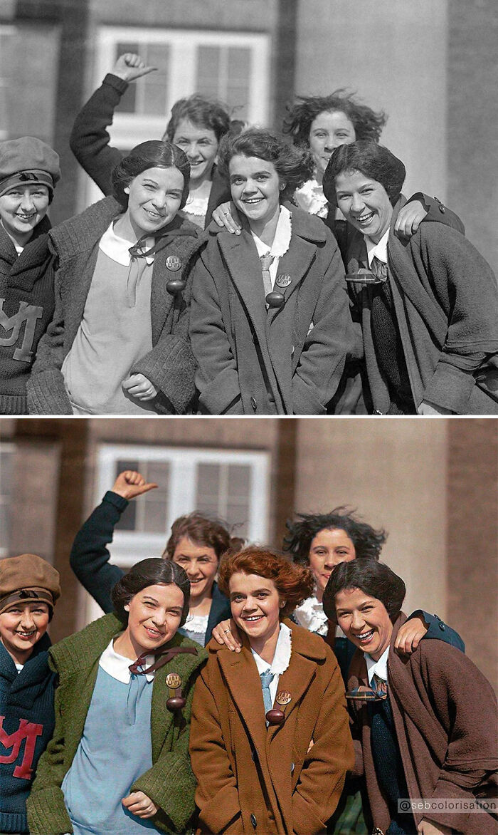 Estudiantes de la Universidad de Maryland fotografiadas en 1923