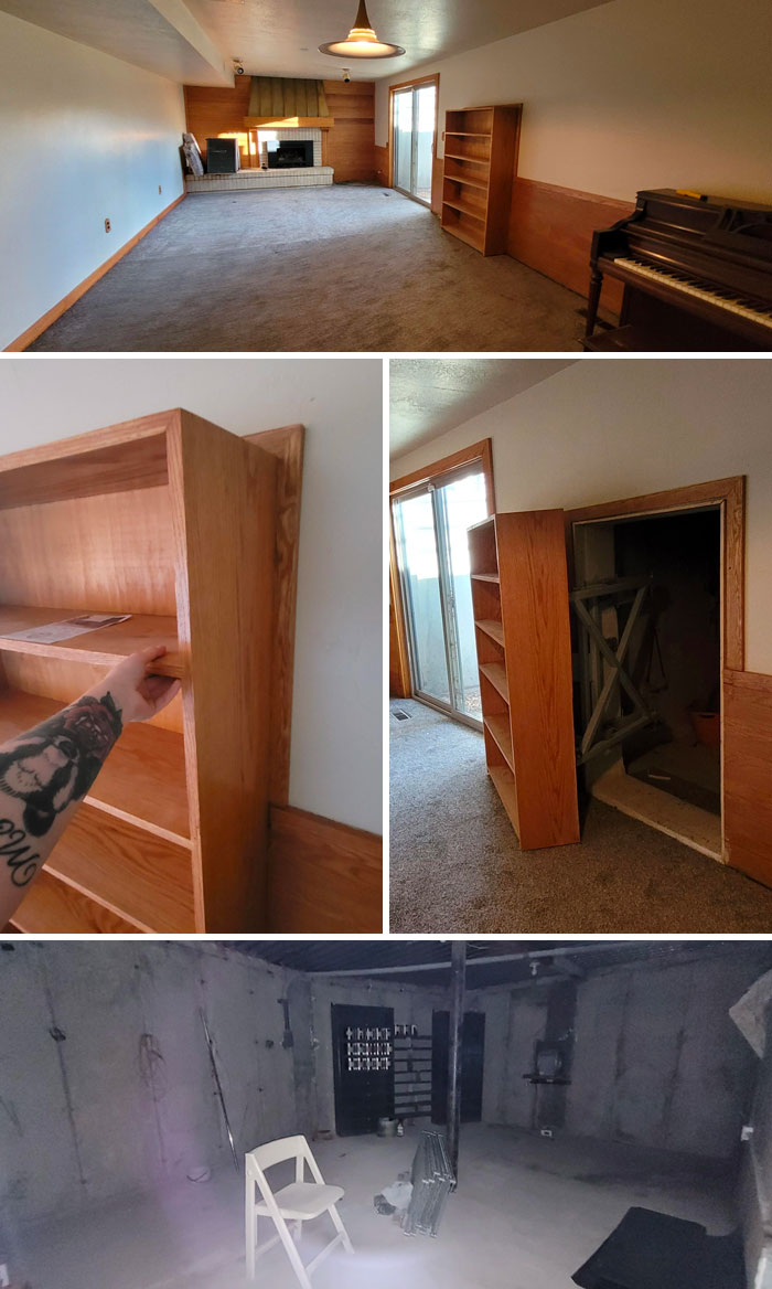 Nuestra nueva, para nosotros, casa tiene una habitación secreta del pánico que no fue incluida en el listado. Construida en 1978 y me encanta este lugar