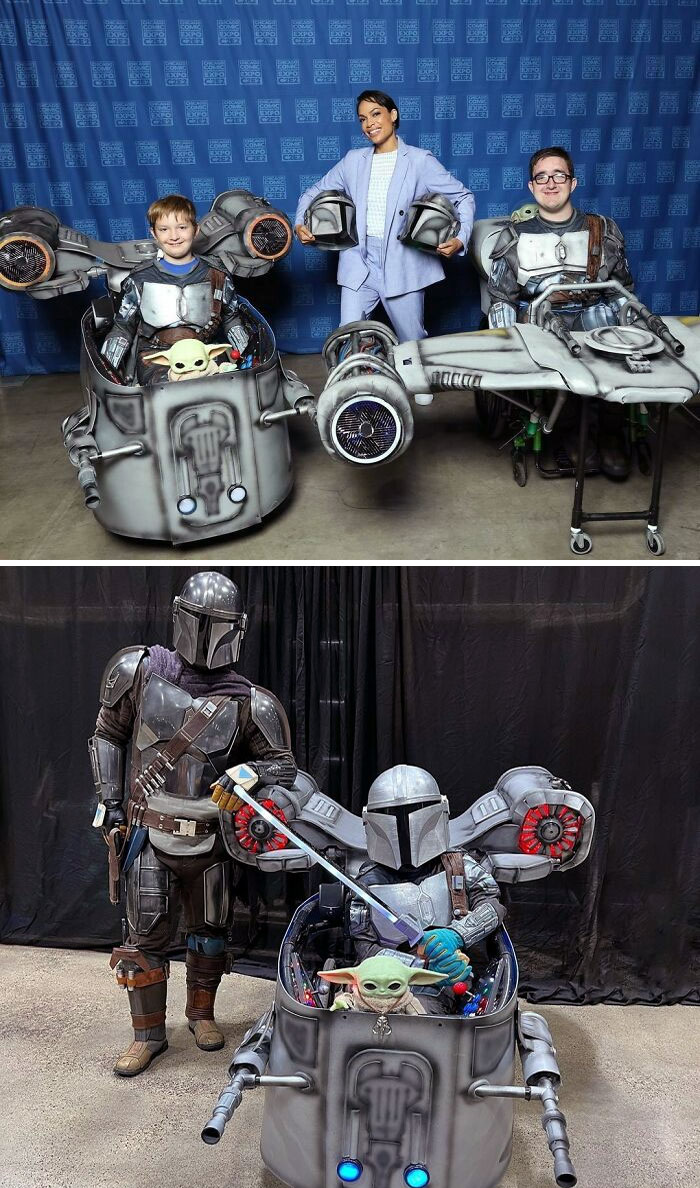 Todos los disfraces de silla de ruedas deberían ser así hoy. Feliz día de Star Wars