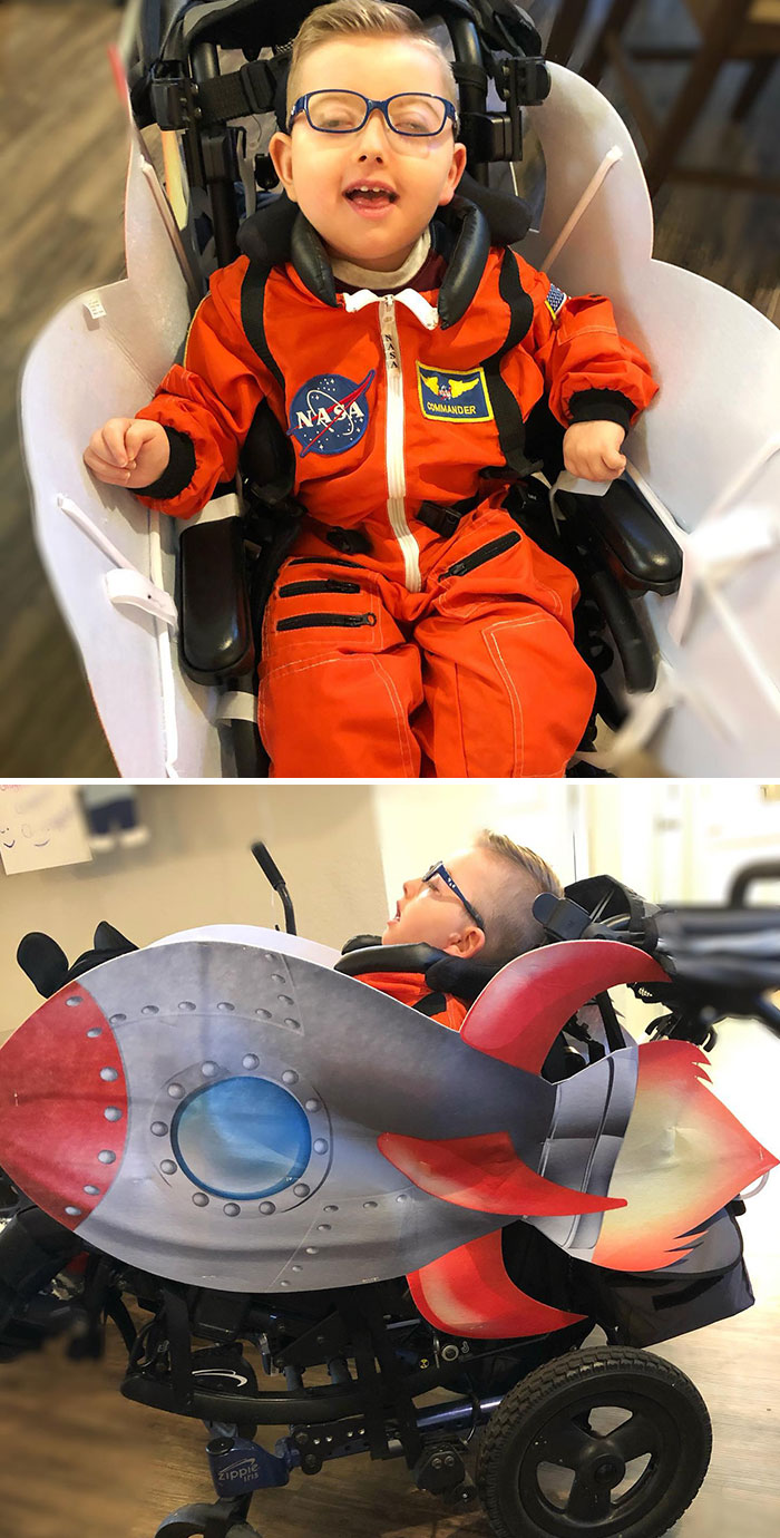 Feliz Halloween de parte de Grayson el Astronauta. Espero que tengas una buena noche de rock