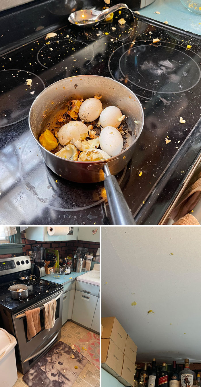 Me olvidé de los huevos hirviéndose