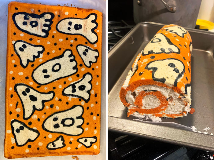 Mi segundo intento de rollo suizo de Halloween