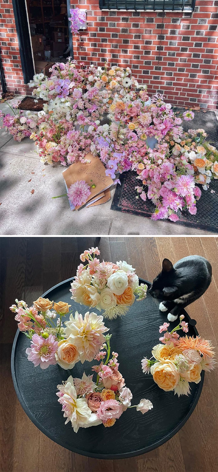 ¡Dios mío, flores gratis!