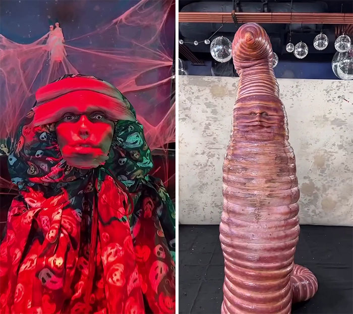 Heidi Klum como un gusano