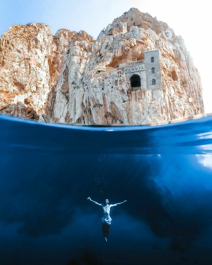 Apnea cerca de Iglesias, Italia
