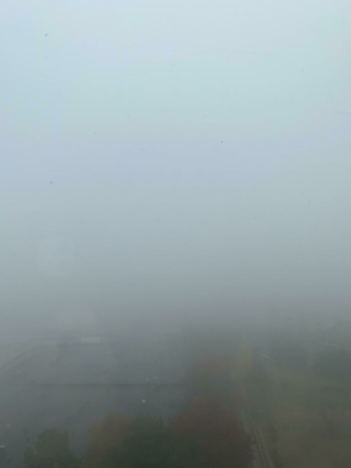 La vista desde mi apartamento cuando la calidad del aire es casi 300