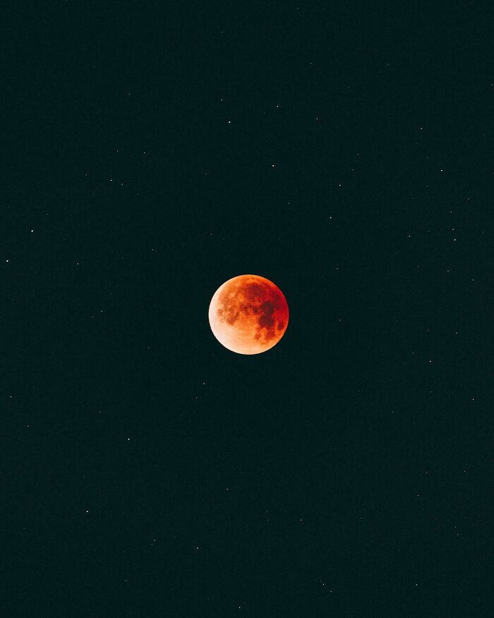Tomé una foto de la super luna de sangre