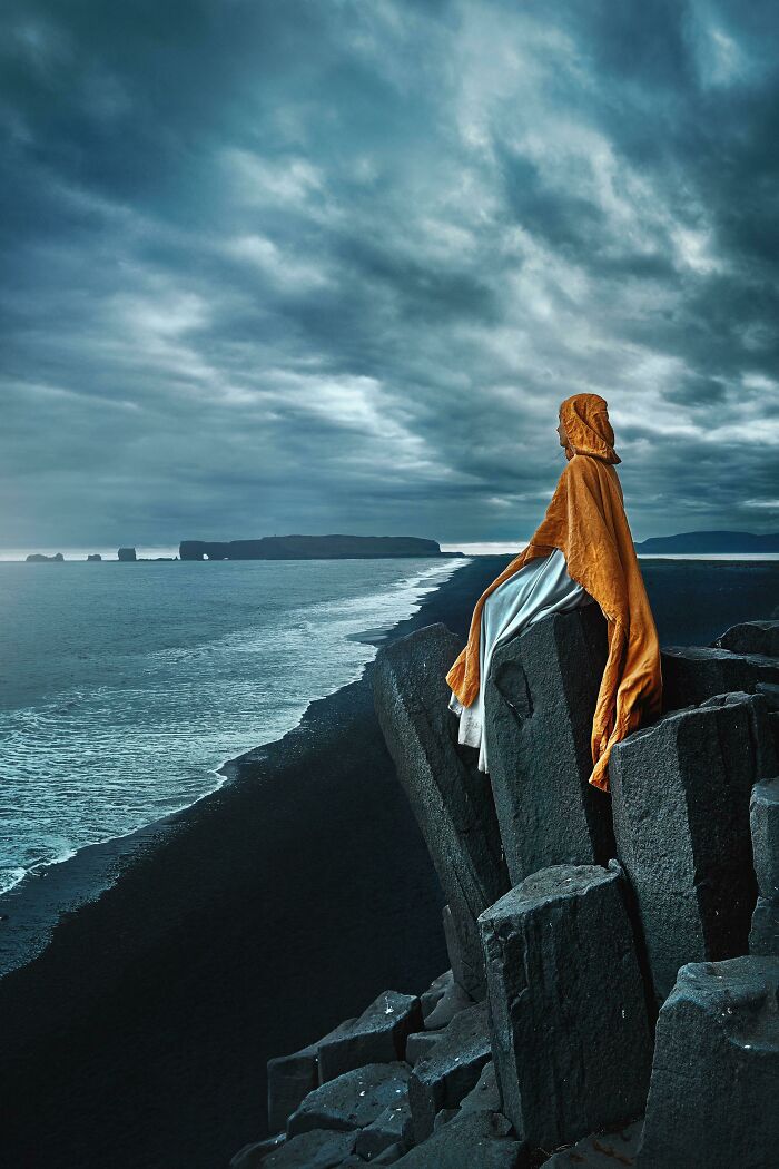 Tomé una foto de mi novia en el sur de Islandia