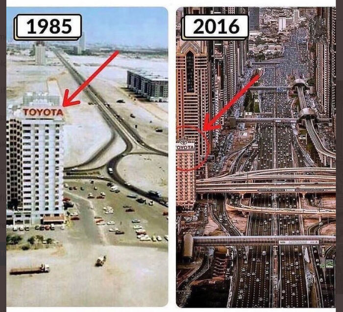 Dubái, EAU. 1985 vs. 2016