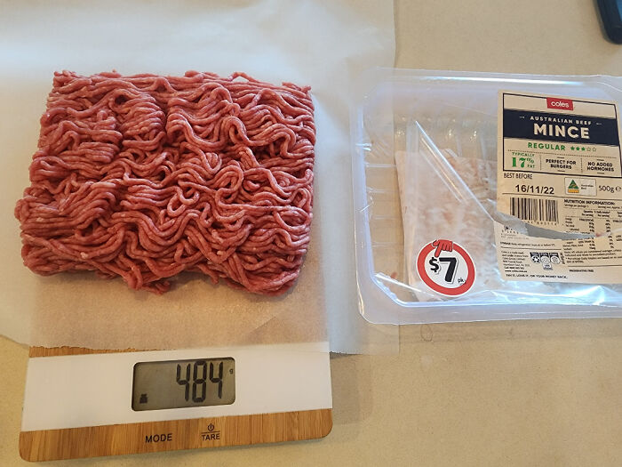 "500g no son 500g hoy en día"