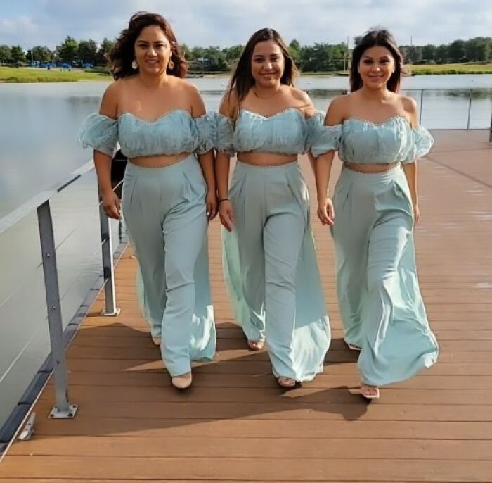 S, M And L: Three Women Try On The Same Outfit To Show How It Looks In Different Sizes